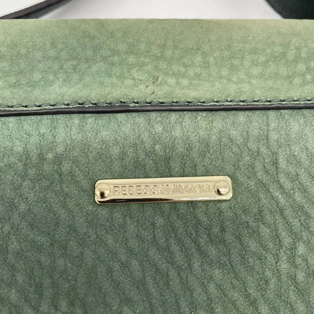 Rebecca Minkoff‎ Vintage GREEN Envelope Crossbody/Shoulder Leather & Suede